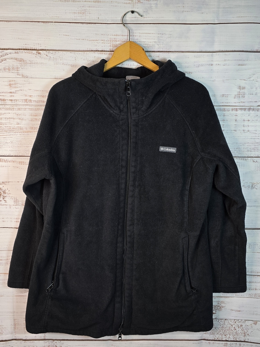 Columbia Sportswear Women’s Black Hooded Full Zip Fleece Jacket Size 3X Plus